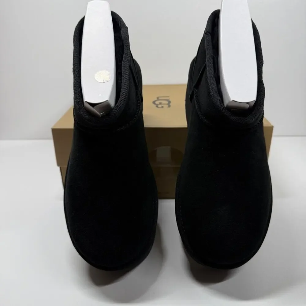 NIB UGG Women's Classic Ultra Mini Platform Size 9 In Black